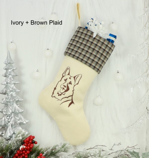 German Shepherd Christmas Stocking