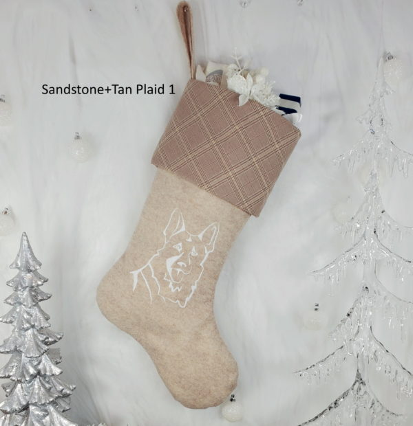 German Shepherd Christmas Stocking