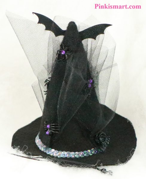 Pet Clothes Halloween Witch Hat Bat Theme Published Medium Back