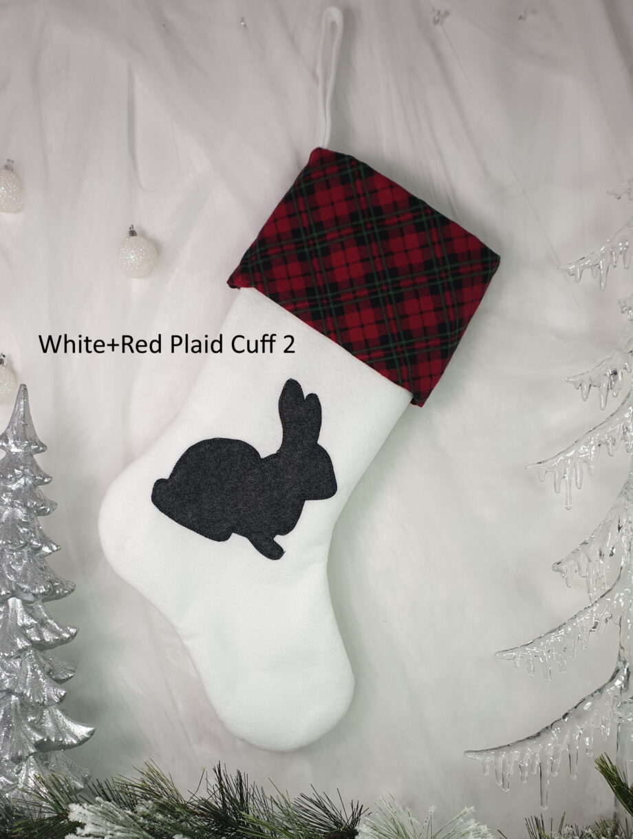 White+Red Plaid Cuff Bunny Sitting Published Low