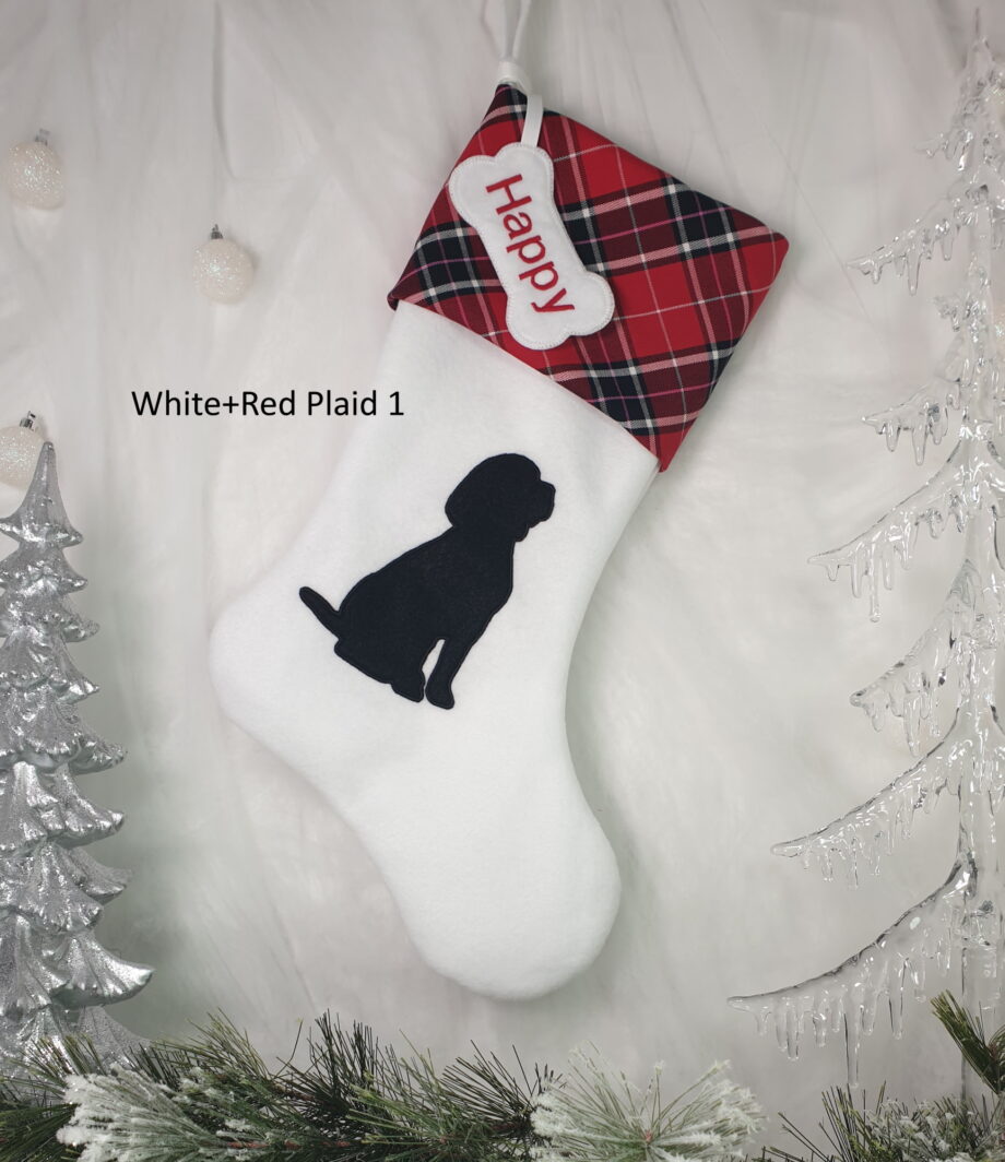 Beagle White+Red Plaid 1 Small